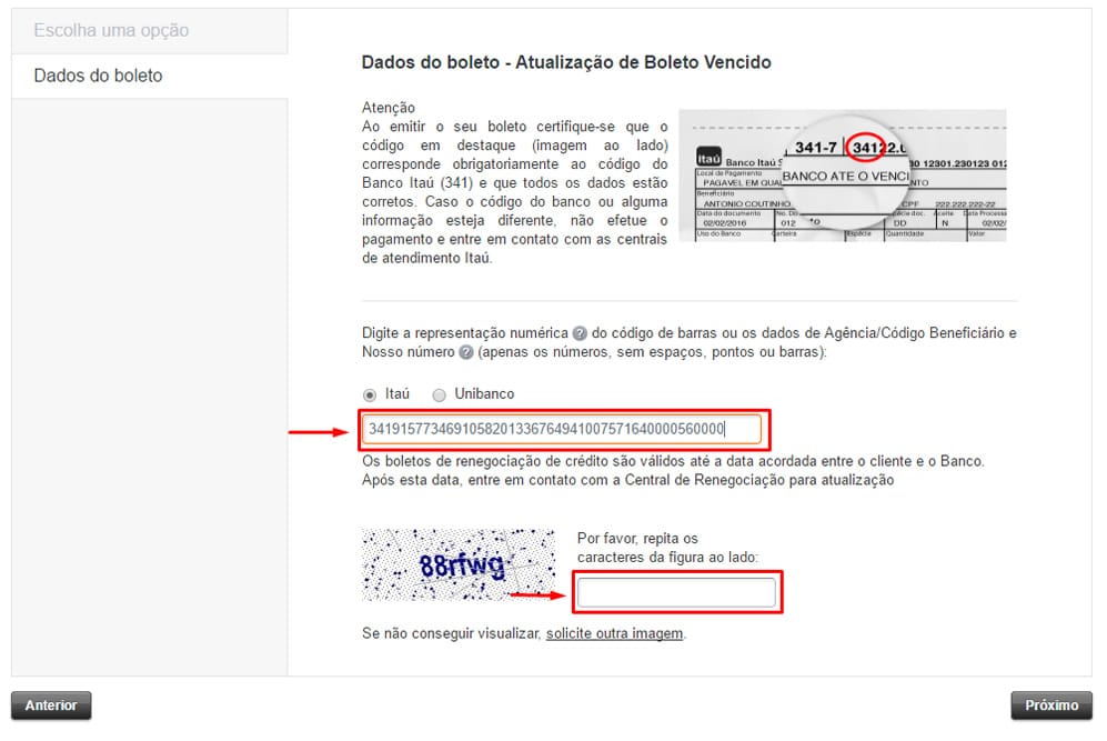 Atualizar Boleto Vencido no Banco Itaú