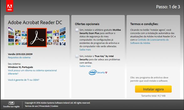 Selecione para Baixar - Adobe Reader