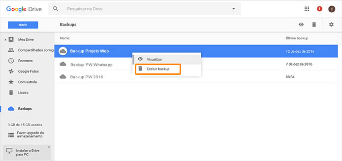 Aprenda a gerenciar backup no google drive Aprenda a gerenciar backup no Google Drive