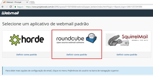 Como fazer login no Webmail