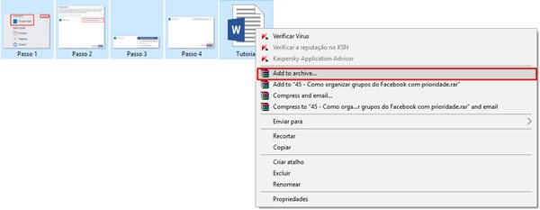 Como compactar arquivos usando o winrar Como compactar arquivos usando o winrar