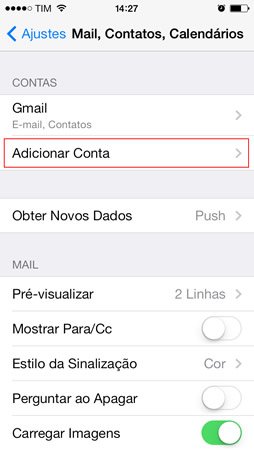 Como Configurar o E-mail no Iphone