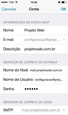 Configuração de E-mail - Iphone e Ipad