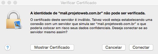 Configuração de E-mail Mail Mac
