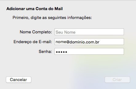 Configuração de E-mail MacBook