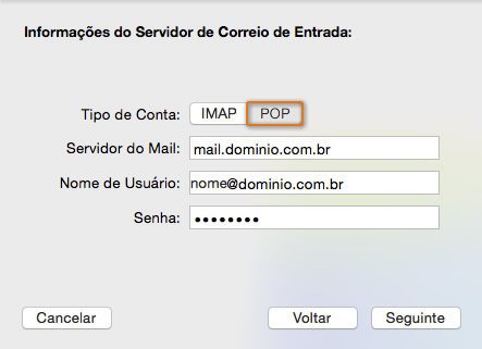 Mail Configurações Mac