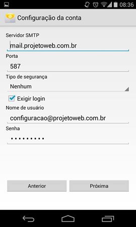 Configurar se E-mail no android