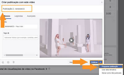 Como postar vários posts no facebook com o mesmo vídeo