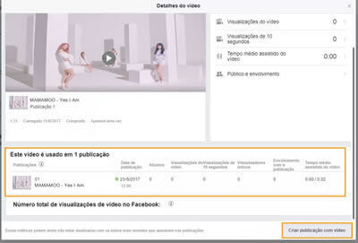 Postar vários posts no facebook com o mesmo vídeo