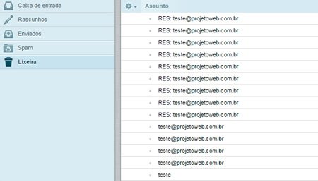 Como esvaziar a caixa de entrada do Webmail