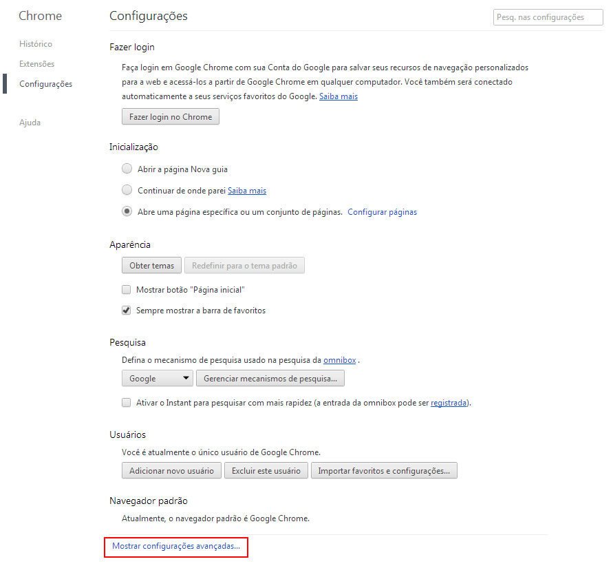 Como Limpar Cache do Google Chrome