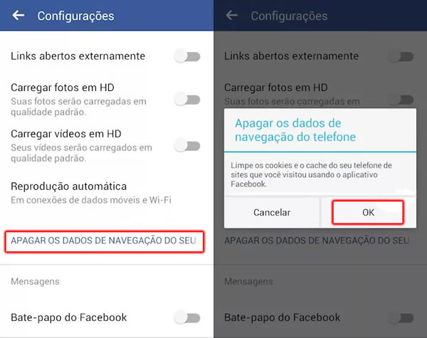 Como limpar dados de Cookies e Caches do Facebook pelo Celular Como limpar dados de Cookies e Caches do Facebook pelo Celular