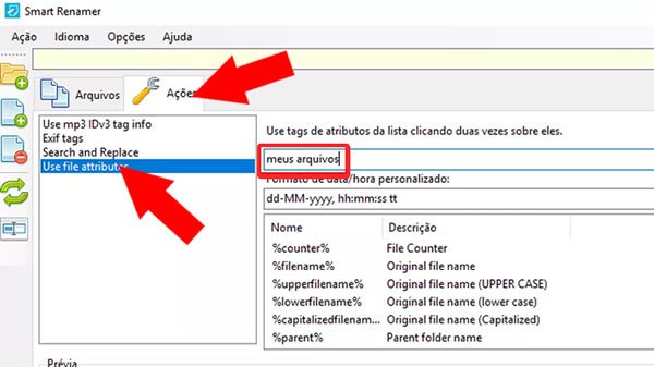 Renomear vários arquivos Renomear vários arquivos