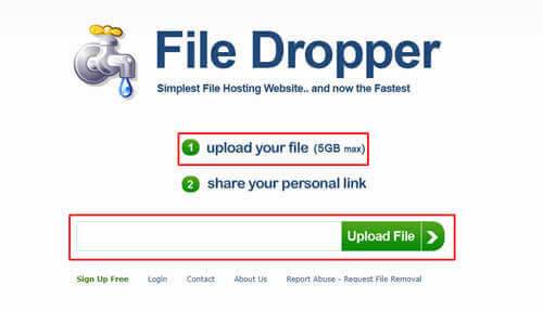 Como subir arquivos no File Dropper