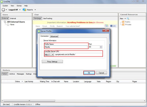 Configurar Chat Configurar Chat