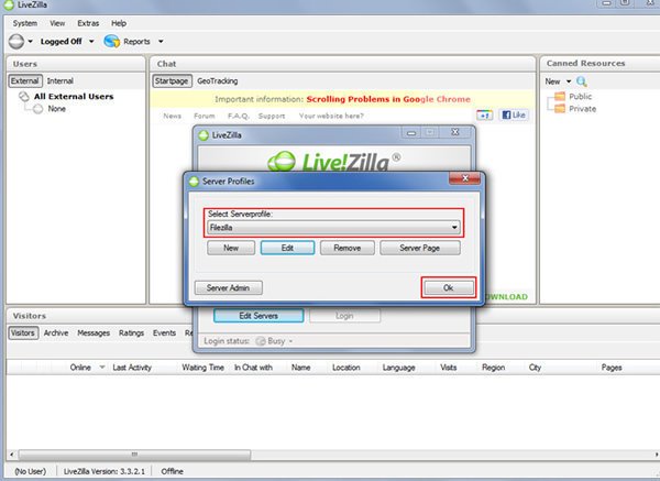 Configurar LiveZilla Configurar LiveZilla
