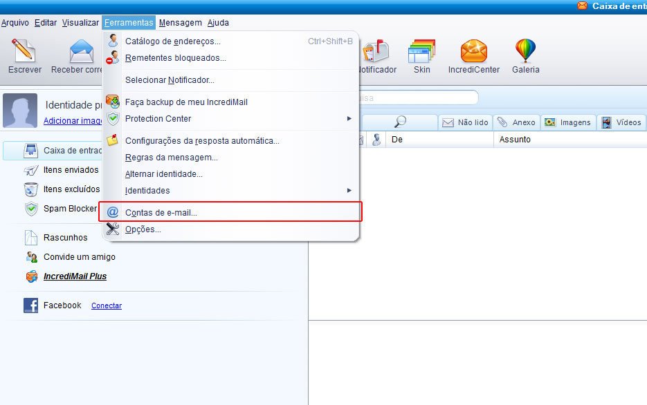 Configurar Conta de Email IncrediMail