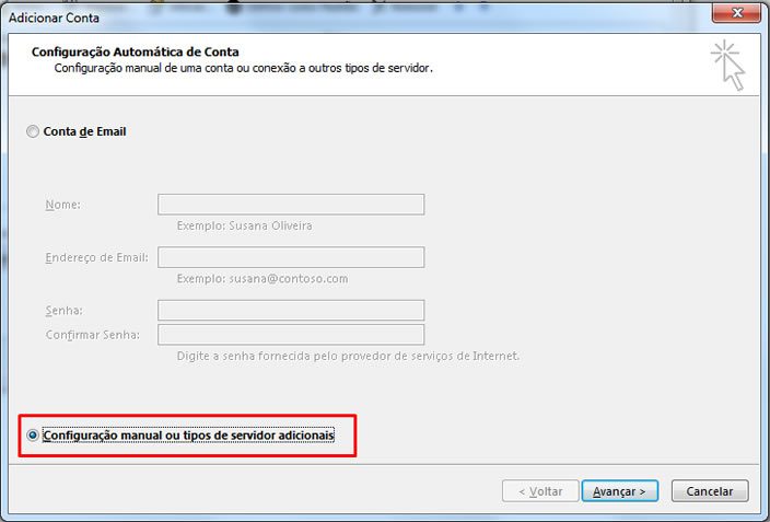 Configurar Email Microsoft Outlook 2013
