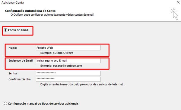 Configurar Email Microsoft Outlook 2016