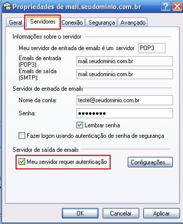 Configurar Conta - Outlook Express