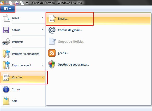 Criar Assinaturas Windows Live Mail