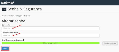 Alterar Senha no Webmail